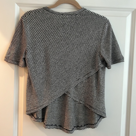 A.L.C. Striped Tesi Split-Back Linen Tee Size - XS - Picture 4 of 8